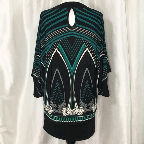 3 for $75!!! le château Art Deco style blouse, size Medium. - Picture 2 of 4